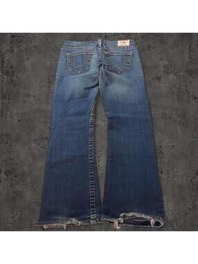 Vintage Y2K True Religion Bobby Jeans Women's Size 29 Low Rise Flare Bootcut